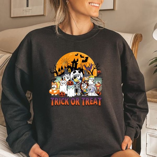 Bluey Trick Or Treat Cute Halloween Sweatshirt