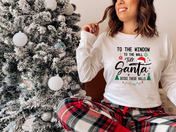 To The Window Wall Santa Sweatshirt