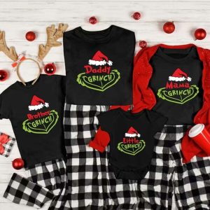 Personalized Christmas Matching Grinch Family Shirt