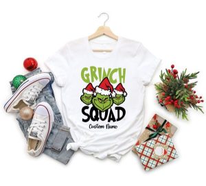 Personalized Grinch Squad Christmas Family Matching Friend Shirt