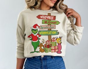 The Grinch Layered Whoville Mr Crumpit, Grinch's Lair Whobilation Christmas Sweatshirt