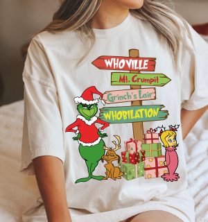 The Grinch Layered Whoville Mr Crumpit, Grinch's Lair Whobilation Christmas Sweatshirt