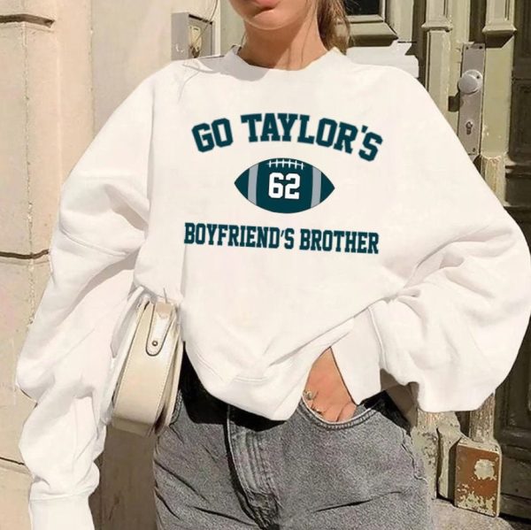 Go Taylor’s Boyfriend’s Brother Crewneck Jason Kelce Sweatshirt Game Day Philadelphia Football Fan Gifts