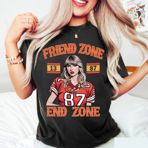 Swift Kelce Jersey Shirt, Travis Kelce and Swift Kansas City Chiefs Jersey Shirt, KC Chiefs Swift Jersey Shirt, Friend Zone End Zone Shirt