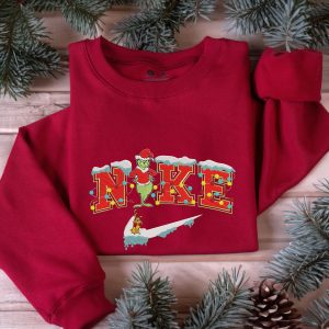 The Grinch Embroidered Sweatshirt, Vintage Grinch Snowman Christmas Embroidered Sweatshirt, Grinch Christmas Gift Ideas, Grinch Shirt