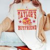 Taylor Swift Boyfriend Travis Kelce Inspired Unisex T-Shirt Swiftie Collectible Gift For Swifties Crewneck Red With Slogan