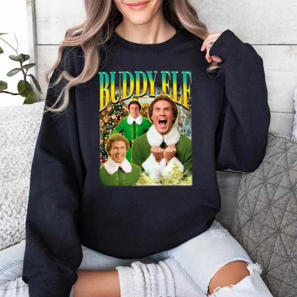 Vintage Buddy Elf Christmas Sweatshirt Hoodie Shirt