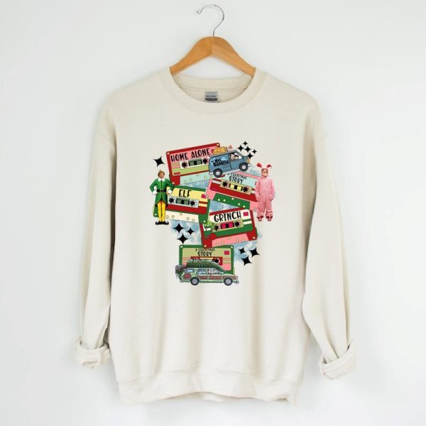 Christmas Moviess Xmas Cassette Tapes Sweatshirt