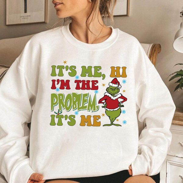 Grinch Sweatshirt It’s Me Hi I’m The Problem Taylor Swift Anti Hero Crew Neck Hoodie Tshirt