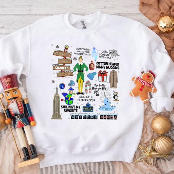 Buddy Elf Omg Santa Xmas Gift Sweatshirt Hoodie Tee