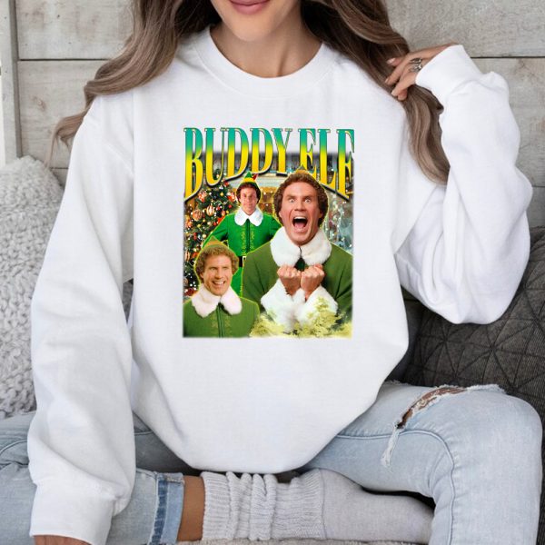 Vintage Buddy Elf Christmas Sweatshirt Hoodie Shirt