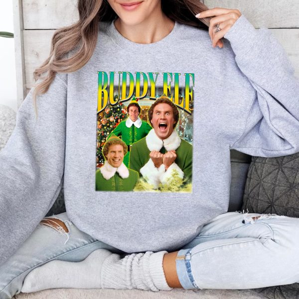 Vintage Buddy Elf Christmas Sweatshirt Hoodie Shirt