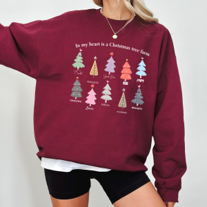 In My Heart Is A Christmas Tree Farm Taylor Swift 1989 Version Sweatshirt Xmas Crew Neck Hoodie Tshirt