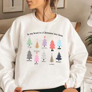 In My Heart Is A Christmas Tree Farm Taylor Swift 1989 Version Sweatshirt Xmas Crew Neck Hoodie Tshirt