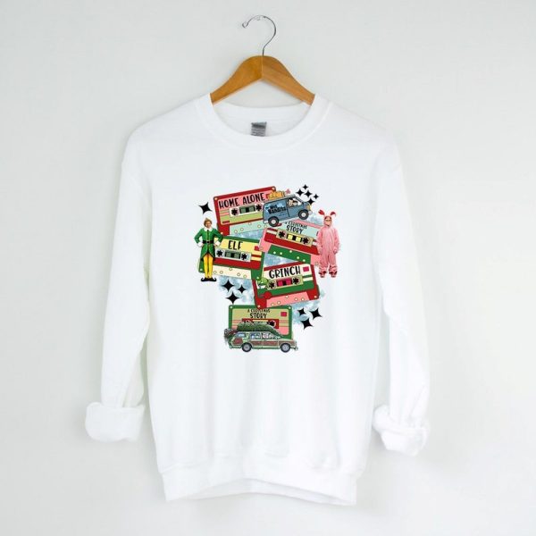 Christmas Moviess Xmas Cassette Tapes Sweatshirt