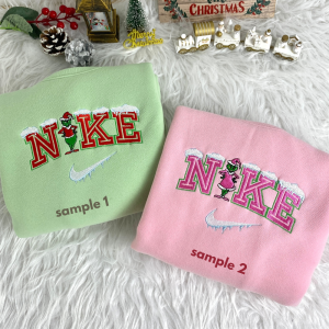 Couple Snow Grinch Nike Family Holiday Sweatshirt Hoodie T-Shirt