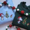 Vintage Grinch Embroidered Christmas Sweatshirt Grinchmas Hoodie T-Shirt