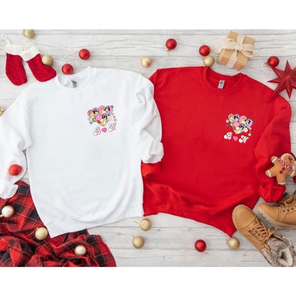 Be Mine Valentine Bluey And Bingo Sweatshirt