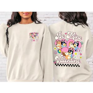 Be Mine Valentine Bluey And Bingo Sweatshirt