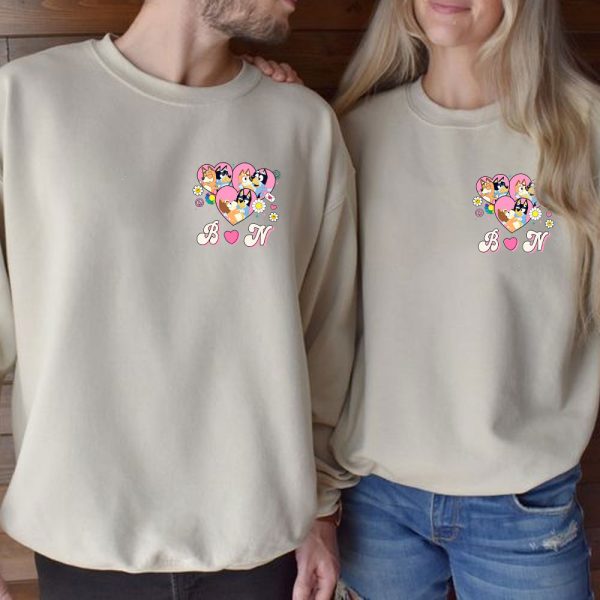 Be Mine Valentine Bluey And Bingo Sweatshirt