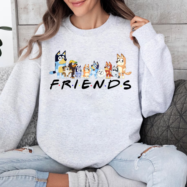 Cute Bluey Friends TShirt Hoodie Sweatshirt