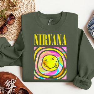 Nirvana Smile Face Crewneck Tshirt Hoodie