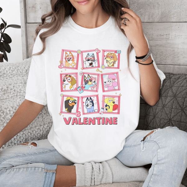 Bluey Dog And Friends Valentine’s Day Sweatshirt Hoodie TShirt