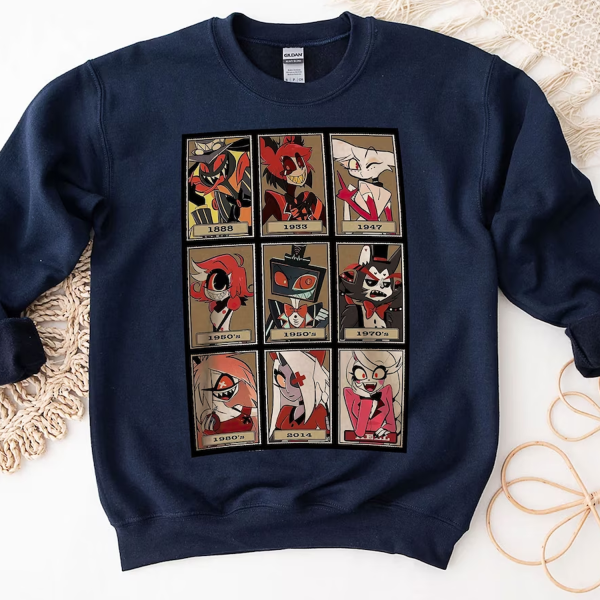 Hazbin Hotel Vintage Characters Tshirt Hoodie Sweatshirt