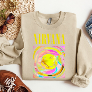 Nirvana Smile Face Crewneck Tshirt Hoodie