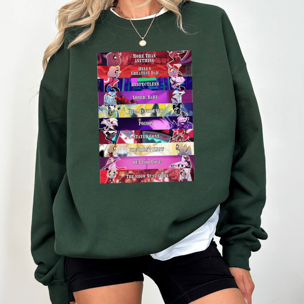 Hazbin Hotel 10 Songs Tshirt Hoodie Sweatshirt