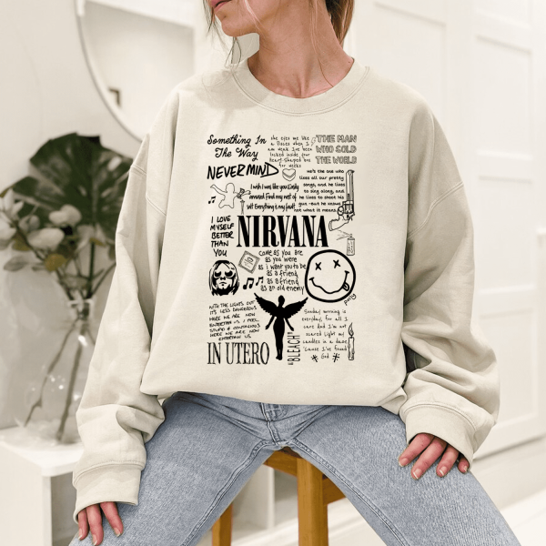 Nirvana Doodle Tshirt Hoodie Sweatshirt